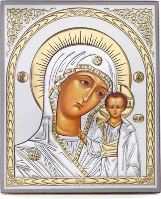 Produktbild von Gottesmutter von Kazan Holz Ikone 15x18cm christlich orthodox religiös 13945