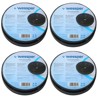 Produktbild von Wessper 4x Aktivkohlefilter für Akpo Dunstabzugshaube, kompatibel mit WK 9, Venus, Boreas, Plato (800m³)