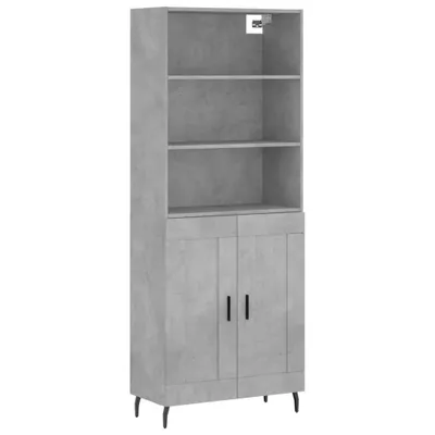 Produktbild von Highboard Betongrau 69,5x34x180 cm Holzwerkstoff