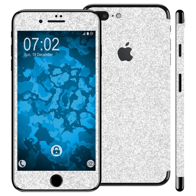 Produktbild von 2er-Pack PhoneNatic Displayschutzfolien Glitzer silber kompatibel mit Apple iPhone 7 / 8 / SE 2020