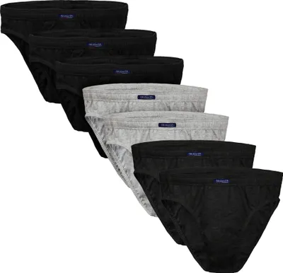 Produktbild von BRUBAKER 7er Pack Herren Slips 100% Baumwolle Gr. XL 3x Schwarz / 2x Anthrazit / 2x Grau