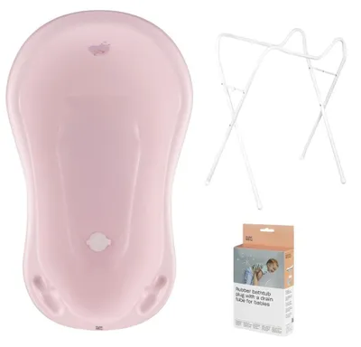Image de Baignoire bébé, support, vidage - Rose