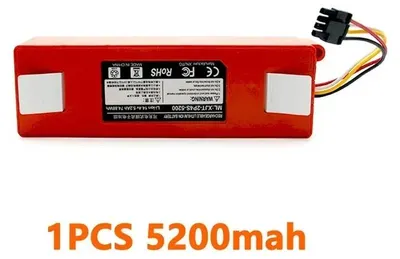 Immagine prodotto di Batteria di ricambio per aspirapolvere robot - Batteria agli ioni di litio - 14,4 V - 5200 mAh - Celle 18650 - Compatibile con i modelli S50, S51, S55