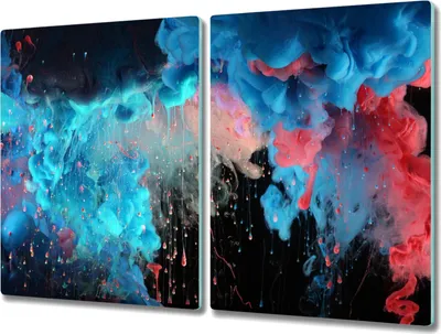 Produktbild von Coloray Hackbrett Kochplattenabdeckung Herdabdeckplatte 2x40x52 cm Schneidebrett Küchenbrett - regen Farbe