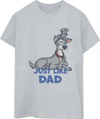 Produktbild von Disney - "Lady And The Tramp Just Like Dad" T-Shirt für Damen BI30762 (XXL) (Grau)