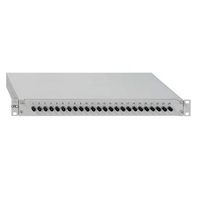 Produktbild von Rutenbeck Spleißbox 24xST OM4, Hellgrün, Stahl, IP20, RoHS, 245 mm, 482 mm
