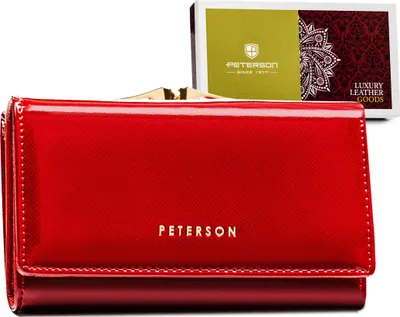 Immagine prodotto di Portafoglio Peterson da donna in pelle Kujabi Rosso Taglia unica