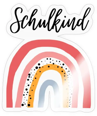 Produktbild von Spreadshirt Einschulung Schulkind Regenbogen Geschenkidee Sticker Aufkleber, 10 x 10 cm, Transparent glänzend