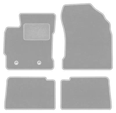 Produktbild von Fußmatten Automatten Velours Grau für Toyota Auris II Hybrid 2012-2018 Set 4-tlg