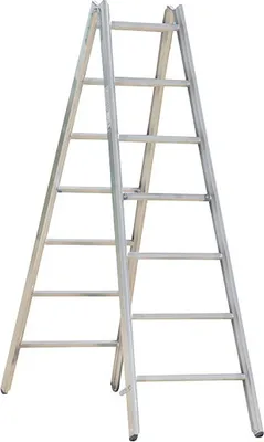 Produktbild von Alu-Sprossen Stehleiter Mod. 000 - Sprossenanzahl: 2 x 7, Länge: 2,06 m