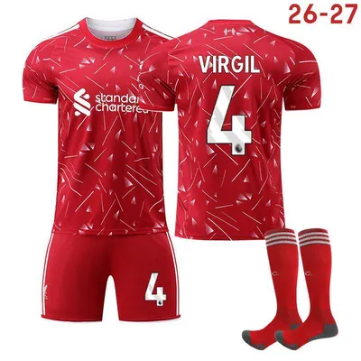 Obrázok produktu pre #4 VIRGIL Futbalový dres Liverpoolu na domáci zápas 26-27 pre deti aj dospelých VEĽKOSŤ:M