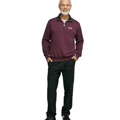 Produktbild von Herbold Sportswear Jogginganzug Gr.S bordeaux-schwarz