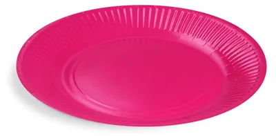 Produktbild von 40x Pappteller PartytellerMix rund Ø23cm fettdicht fuchsia