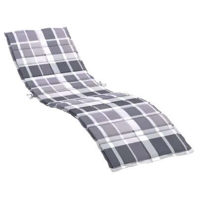 Obrázok produktu pre vidaXL Obal na lehátko Grey Check Pattern 200x50x3 cm Oxford Fabric