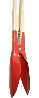 Produktbild von Erdlochausheber Maulwurf mit Holzstiel, Öffnungsw.: 0-110 mm, rot, Ø 140 mm, 1,96 mm Dicke
