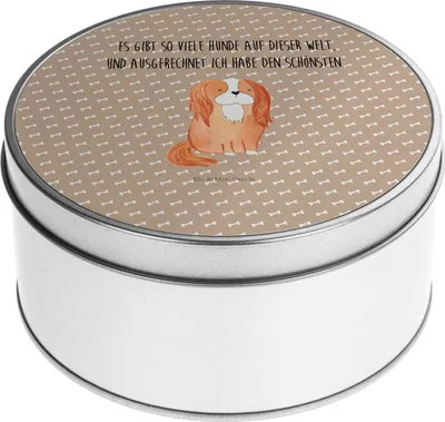 Produktbild von Mr. & Mrs. Panda zuckerdose Hund Cavalier King Charles Spaniel - Hundeglück - Geschenk, Dose, Sprüche, Cockerspaniel, Spruch, keksdosen, Metallbox, Bester, Vorratsdosen
