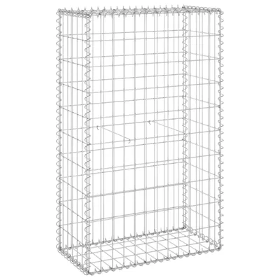 Produktbild von vidaXL Gabionenwand mit Abdeckung Verzinkter Stahl 60x30x100 cm