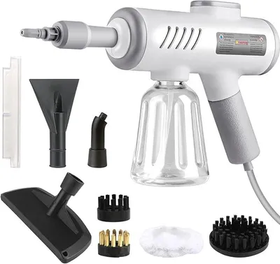 Produktbild von 1500W Dampfreiniger Handgerät, Automatisches dampfreiniger, 600ml Dampfreiniger sofa, LED-Bildschirm 3-Stufen-Einstellung, mit 8 Zubehörteilen