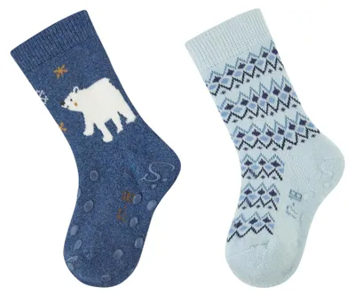 Produktbild von Sterntaler ABS Krabbelsocken Doppelpack Jungen – Rutschfeste Stoppersocken mit A