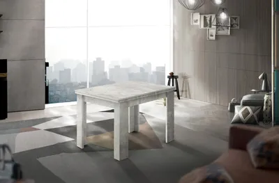 Produktbild von Esszimmertisch Küchentisch Speisetisch Esstisch Holztisch Tisch "Jesolo IV" Beton hell