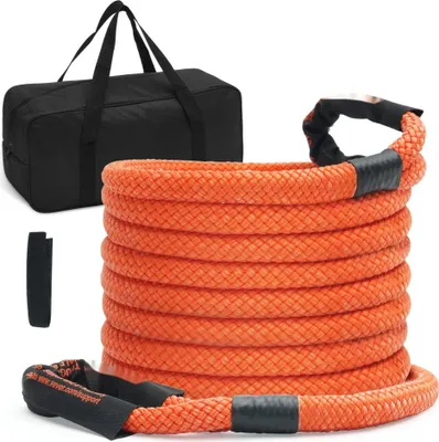 Produktbild von Hochleistungs-Abschleppseil 25 mm x 9 m - 17237 kg Zugkraft - Offroad-Bergegurt mit 30 % Elastizitätsenergie - für Jeep, Auto, LKW, ATV, UTV, SUV, Traktor