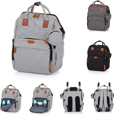 Produktbild von CHIPOLINO Wickeltasche, Rucksack Ash Grey