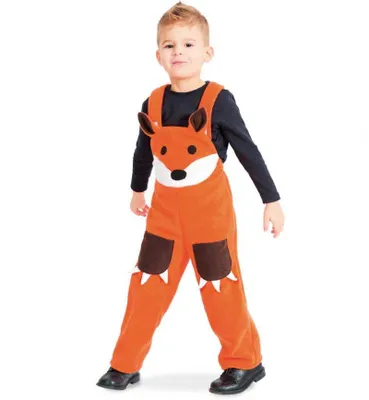 Produktbild von Tierkostüm Fuchs für Kinder Latzhose Waldtier Karneval Verkleidung Spielhose Kostüm Kinderkostüm (104)