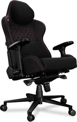 Produktbild von YUMISU Gaming Stuhl Bürostuhl 2050 MAGNETIC Höhenverstellbar bis 150kg Belastbar Rückenlehne und Sitz aus Kaltschaum Schwarz Rosa Stoff
