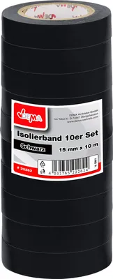 Produktbild von Isolierband 10er Set 15 mm x 10 m in verschiedenen Farben