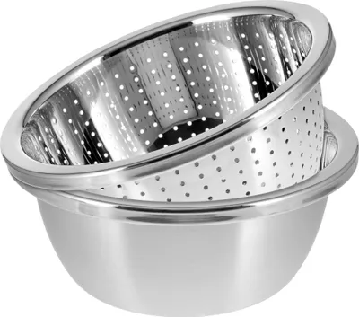Produktbild von Seiher und Schüssel Set, Ø 20 cm, 2-teilig, Edelstahl