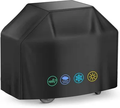 Produktbild von Wetterbeständiger Gasgrill, 145x61x117 cm, schwarz