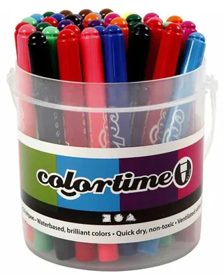 Image de Seau de 42 marqueurs Jumbo, 12 couleurs