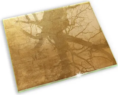 Produktbild von Glas Grabkerzen Untersetzer Motiv Gummifüße - 60x52 cm - Goldbeschaffenheitshintergrund