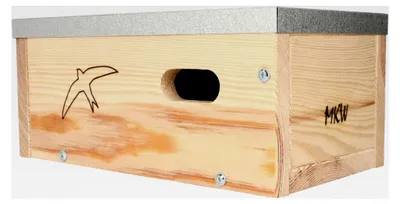 Produktbild von Mauersegler Typ EINFACH DIY Stabiler Nistkasten für Wild- und Gartenvögel - Vogelhaus aus Nadelholz - Wetterfest