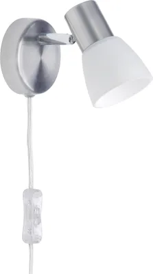 Produktbild von dekorativer Wandstrahler, Wandspot mit schwenkbarem Kopf, Zuleitung