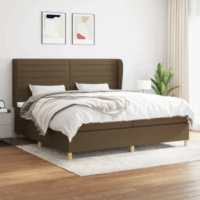Produktbild von CLORIS Boxspringbett Polsterbett mit Matratze Dunkelbraun 200x200 cm Stoff, 94,93 kg