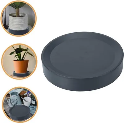 Transportabler Pflanzenroller für Blumen und Pflanzen, graue Rollplatte für Garten und Balkon, einfach zu manövrieren mit