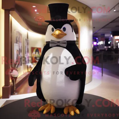 Produktbild von Pinguin-Maskottchen-Kostüm REDBROKOLY mit Abendkleid und Hut