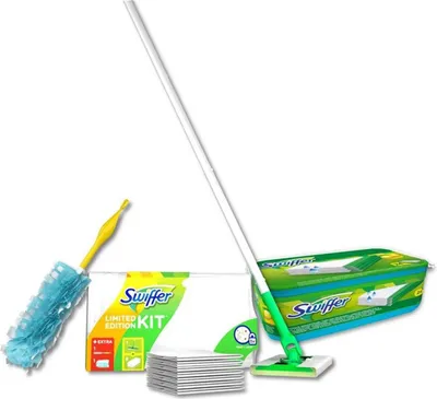 Produktbild von Swiffer Starter Set Bodenwischer+8 Tücher+24 feuchte Tücher WET + Staubmagnet