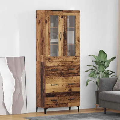 Produktbild von vidaXL Highboard Altholz 69,5 x 34 x 180 cm Holzwerkstoff