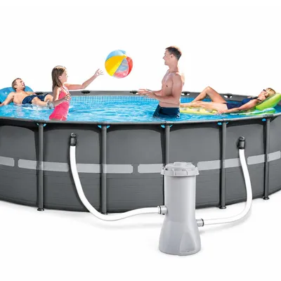 Produktbild von 32mm Poolschlauch Set, 2x 1,5m PE Schlauch für Pool Filterpumpe, mit Anschlüssen & Klemmen, Ersatzschlauch für Schwimmbad Zubehör