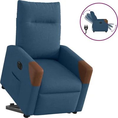 Image de Fauteuil inclinable électrique bleu tissu