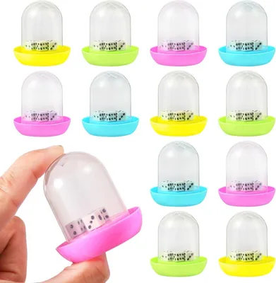 Imagen del producto de Juego de 12 vasos para dados, de plástico, de colores, para juegos de dados