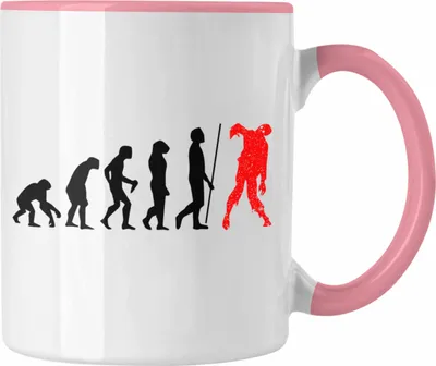 Produktbild von Trendation - Halloween Tasse Kürbis Dekoration Becher Evolution Zombie (Rosa)