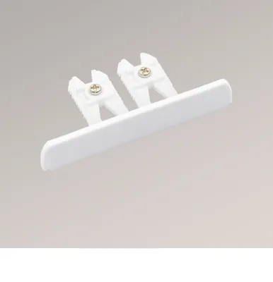 Produktbild von Endkappe Schiene 4-spurig in weiß (B x H x T) 66mm x 13mm x 24mm