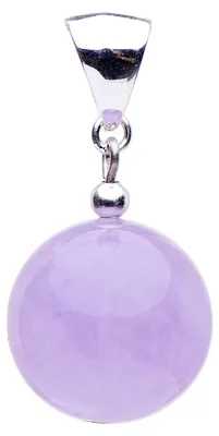 Produktbild von Anhänger aus echtem Amethyst & 925 Silber Kugel Ø16mm hellviolett flieder Damen