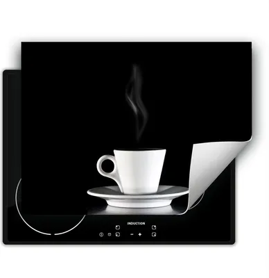 Produktbild von DarHaus Herdabdeckplatte 70x52 cm Anti Rutsch Matte Aufrollbar, schwarz - Kaffee