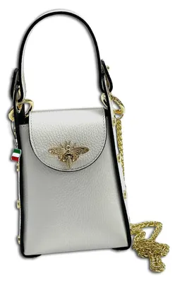 Image de Sac à bandoulière pour femme Florence, en cuir blanc, dimensions 6 x 13 x 18 cm, OTF813W