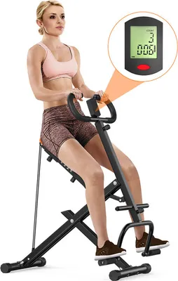 Produktbild von Dskeuzeew Total Crunch Fitnessgerät, Rider Machine Bauchtrainer Bauchmuskeltrainer Ab Booster Trainingsgerät für Bauchmuskeln Arme Beine Rücken Po, Belastbar bis zu 120kg