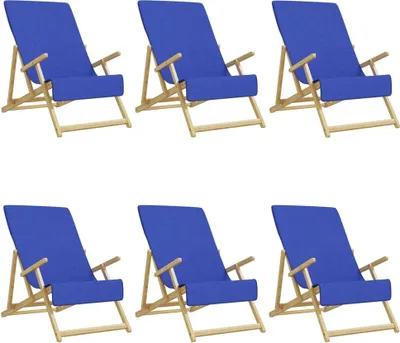 Produktbild von vidaXL Strandtücher 6 Stk. Königsblau 60x135 cm Stoff 400 GSM